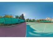 Санаторий "Черноморье", внешний вид, территория, теннисный корт